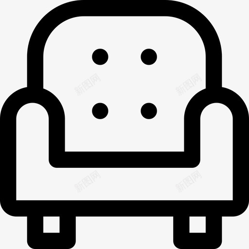 扶手椅家具13线性图标svg_新图网 https://ixintu.com 家具13 扶手椅 线性