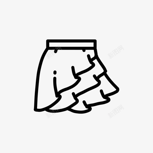 采购产品荷叶边裙衣服涂鸦图标svg_新图网 https://ixintu.com 手绘裙子 时尚 涂鸦 衣服 采购产品荷叶边裙