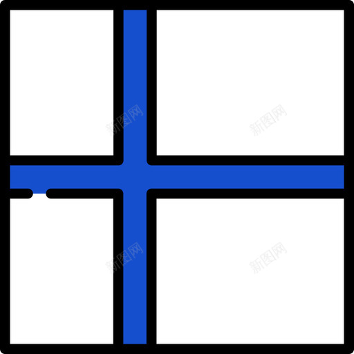 芬兰国旗收藏3方形图标svg_新图网 https://ixintu.com 国旗收藏3 方形 芬兰