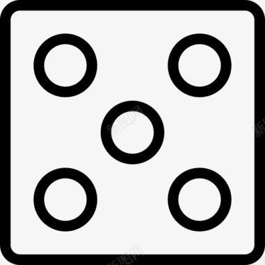 骰子iosul6线性图标图标