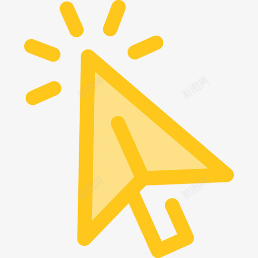 光标光标10黄色图标svg_新图网 https://ixintu.com 光标 光标10 黄色