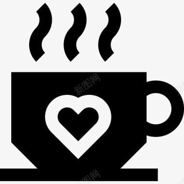 咖啡杯母亲节8装满图标图标
