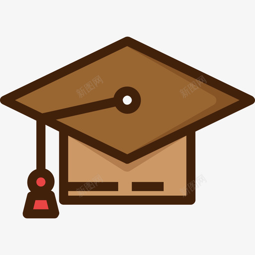 Mortarboard学校8彩色图标svg_新图网 https://ixintu.com Mortarboard 学校8 彩色