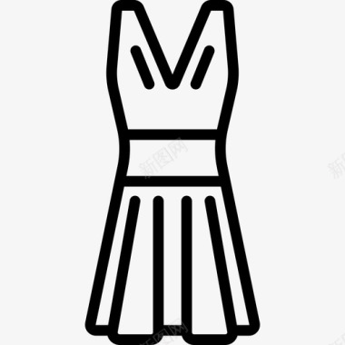 连衣裙意大利直纹图标图标