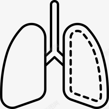 肺呼吸器官图标图标