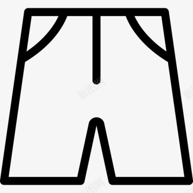 长裤服装和时尚配饰直线型图标图标