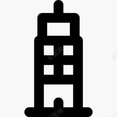 摩天大楼建筑施工5线性图标图标
