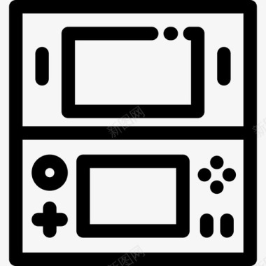 电子游戏小工具6线性图标图标