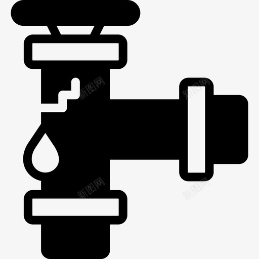 管道管道和水流3填充图标svg_新图网 https://ixintu.com 填充 管道 管道和水流3