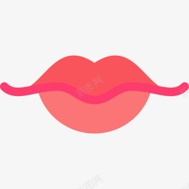 嘴唇美丽3扁平图标图标