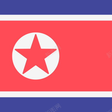 北朝鲜国际旗帜4方形图标图标