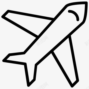 飞机航空旅行机场标志图标图标