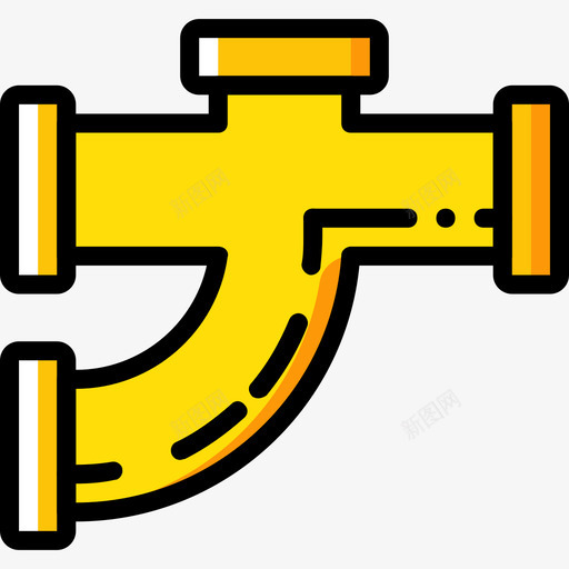 管道结构8黄色图标svg_新图网 https://ixintu.com 管道 结构8 黄色