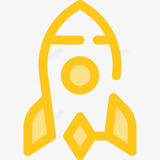 火箭创业和新业务5黄色图标svg_新图网 https://ixintu.com 创业和新业务5 火箭 黄色