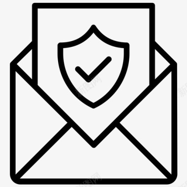 安全电子邮件加密电子邮件私人电子邮件图标图标