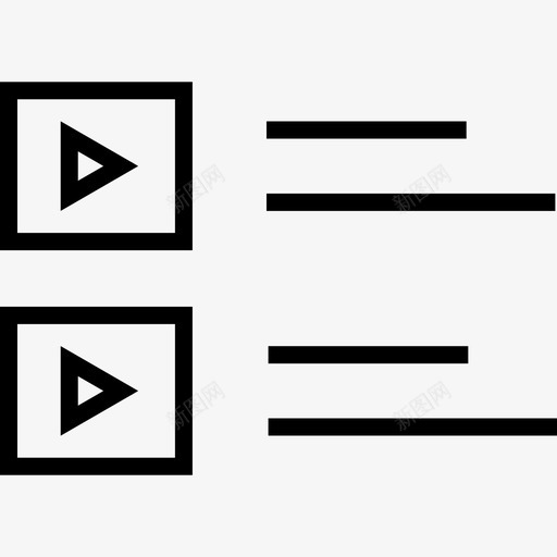 列表ui线框细线图标svg_新图网 https://ixintu.com ui线框 列表 细线