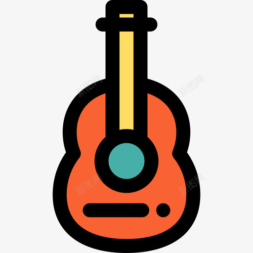 原声吉他音乐图标5线性颜色svg_新图网 https://ixintu.com 原声吉他 线性颜色 音乐图标5
