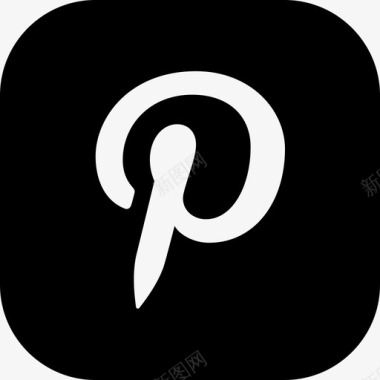 Pinterest社交媒体9稳定图标图标