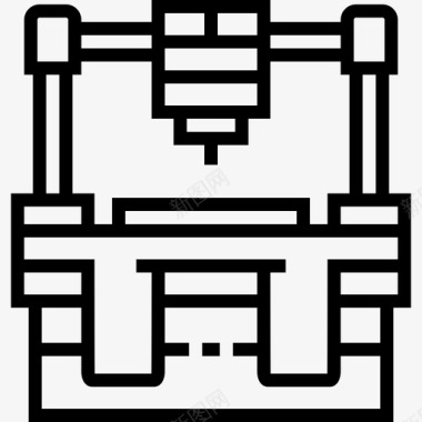 工业机器人工厂机械5线性图标图标