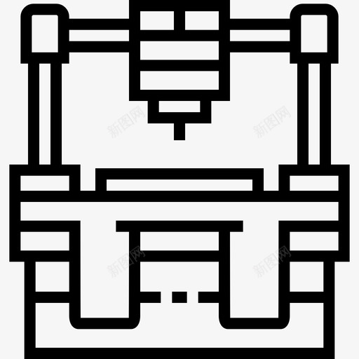 工业机器人工厂机械5线性图标svg_新图网 https://ixintu.com 工业机器人 工厂机械5 线性