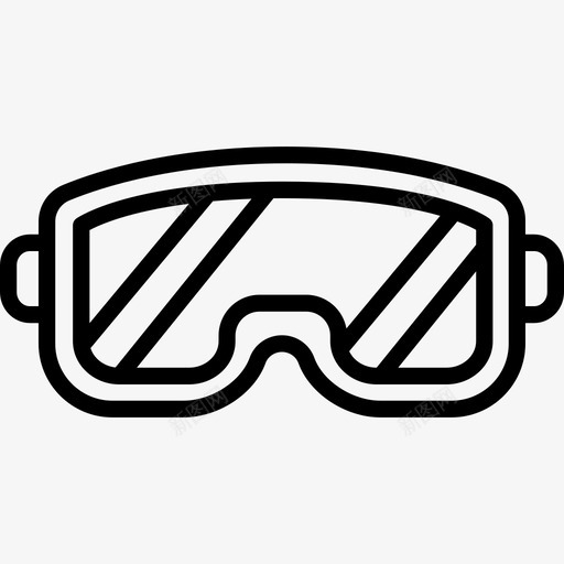 护目镜冬季运动线性图标svg_新图网 https://ixintu.com 冬季运动 护目镜 线性