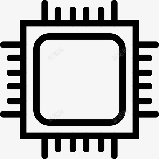 cpu芯片组计算机图标svg_新图网 https://ixintu.com cpu 处理器 芯片组 计算机 计算机硬件线