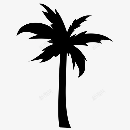 棕榈树椰子树椰子树实心图标svg_新图网 https://ixintu.com 棕榈树 椰子树 椰子树实心图标