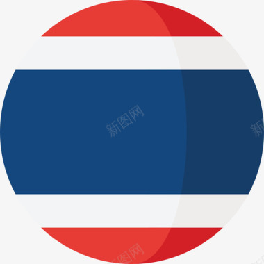 泰国国旗3圆圈平坦图标图标