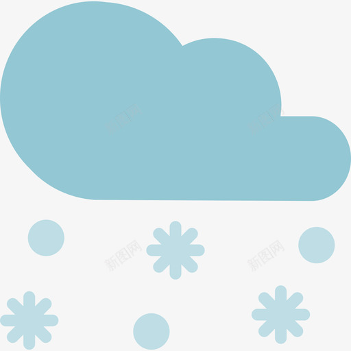下雪天气预报平坦图标svg_新图网 https://ixintu.com 下雪 天气预报 平坦