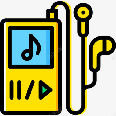 音乐播放器音乐9黄色图标图标