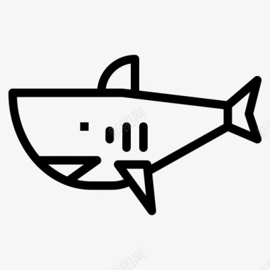 鲨鱼动物生命图标图标