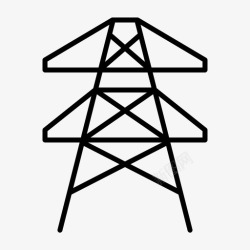 能量塔塔线桅杆图标高清图片