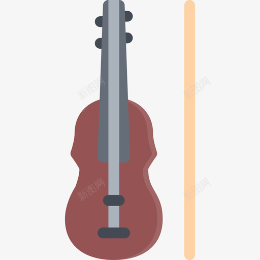 小提琴音乐18平调图标svg_新图网 https://ixintu.com 小提琴 平调 音乐18