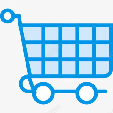 购物车商业和营销蓝色图标图标