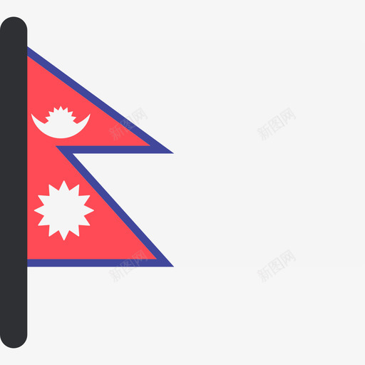 尼泊尔国际国旗5桅杆图标svg_新图网 https://ixintu.com 国际国旗5 尼泊尔 桅杆