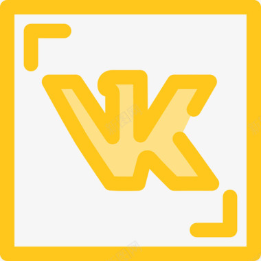VK社交媒体21黄色图标图标