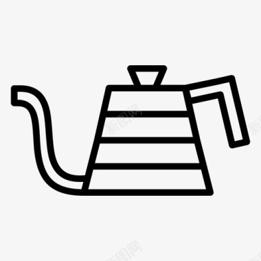 水壶咖啡鹅颈管图标图标