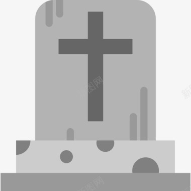 墓碑万圣节21平铺图标图标