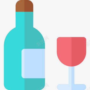 葡萄酒生日6平淡图标图标