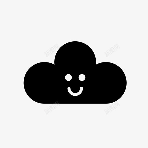 幸运云云计算气象图标svg_新图网 https://ixintu.com 云计算 天气 幸运云 微笑 每天的平面图标 气象