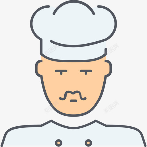 厨师18号厨房彩色图标svg_新图网 https://ixintu.com 18号厨房 厨师 彩色