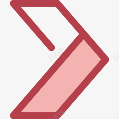 V形箭头9红色图标图标