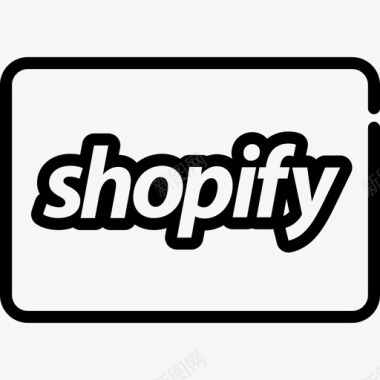 Shopify信用卡4线性图标图标