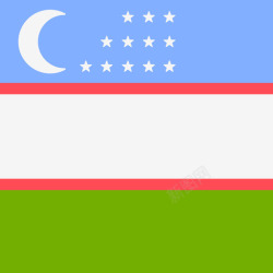克斯乌兹别克斯坦国际旗帜4广场图标高清图片