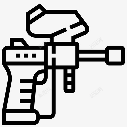 彩弹枪设备标记图标svg_新图网 https://ixintu.com 彩弹和bb枪线 彩弹枪 标记 设备 运动
