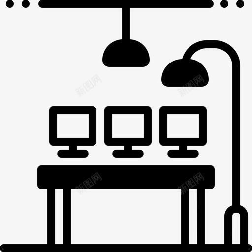 工作地点办公室图标svg_新图网 https://ixintu.com 办公室 工作地点