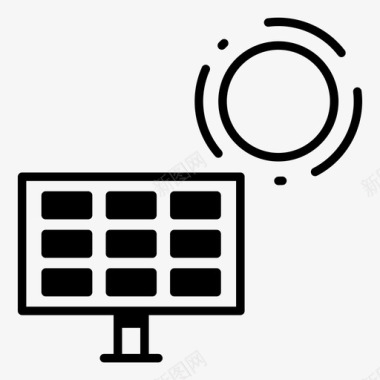 太阳能电力光伏图标图标