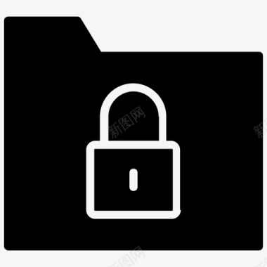 锁定文件夹文件安全受保护数据图标图标