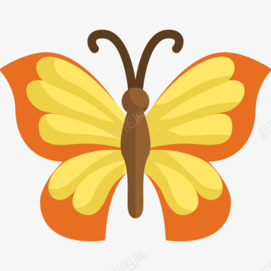 蝴蝶复活节9扁平图标图标