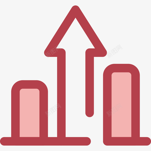 增长工作效率2红色图标svg_新图网 https://ixintu.com 增长 工作效率2 红色